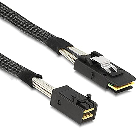 NFHK Cavo RAID interno da mini SAS SFF-8087 a Mini SAS ad alta densità HD SFF-8643 per server dati e hard disk, 50 cm