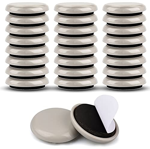1-1/4 Furniture Sliders for Carpet & Hardwood Floors, 24PCS Furniture Pads for Quickly and Easily Move Any Item and Protect The Floor