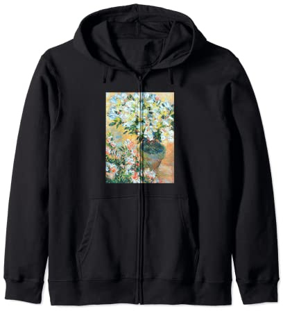White Azaleas in a Pot Zip Hoodie
