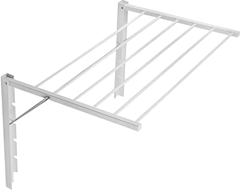 ABJ Majka Wandwäschetrockner - Metall, Wandmontage, 60cm, Weiß - Ideal für Bad oder Balkon - Trocknet schnell und platzsparend
