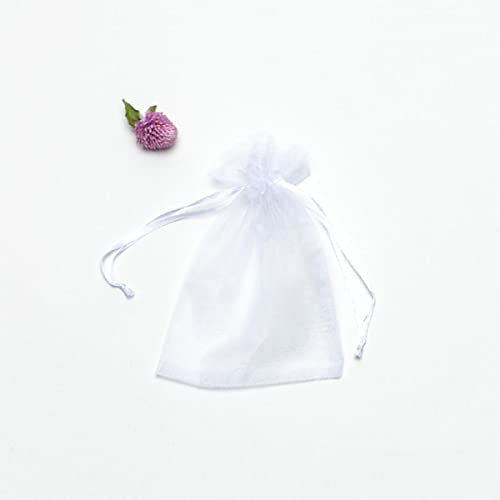 50 Stück 5 x 7, 7 x 9, 9 x 12, 13 x 18 cm, Organzabeutel, Schmuckverpackungsbeutel, Hochzeitsfeier, Dekoration, Kordelzugbeutel, Geschenkverpackungsbeutel, 5 x 7 cm