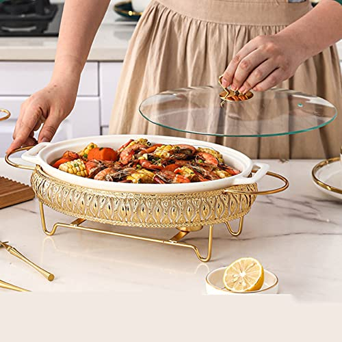 Scaldavivande contenitore termico in ceramica Chafing Dish per buffet Scalda Vivande Termostato temperatura termico aree per la colazione in hotel,brunch,servizi di catering,feste,matrimoni