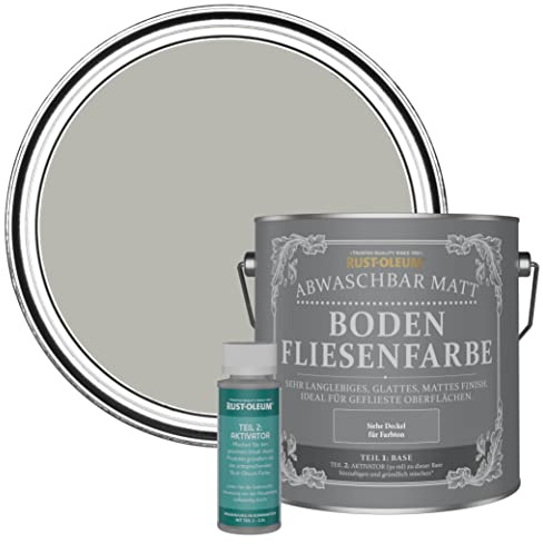 Rust-Oleum Grey Washable Matt Floor Tile Paint - Grey Tree 2.5L