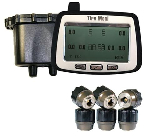 TireMoni Reifendruckkontrollsystem Truck TPMS Set TTM-2000X-DR06: Anzeige, 6 Sensoren, 1 Repeater