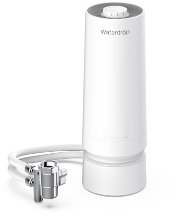 Waterdrop WD-CTF-06 Countertop Wasserfilter, 4000 Gallonen Wasserhahn Wasserfilter mit Filter Life Reminder, Reduziert Schwermetalle, Schlechten Geruch und 99% Chlor (1 Filter Enthalten)