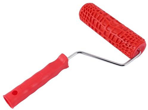 BGFAVCV 7 inch Embossed Crocodile Skin Painting Roller with Handle for Wall Decoration