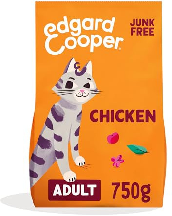 Edgard Cooper Katzenfutter, Trockenfutter für Katzen, Huhn, 750g, Katzenfutter trocken ohne Zucker, getreidefrei, sterilisierte und aktive Katzen, Hypoallergen, frischer Fleisch