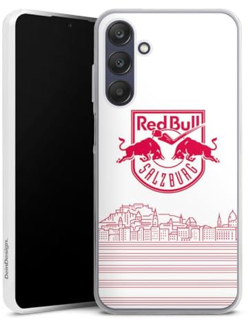 DeinDesign Slim Case extra dünn kompatibel mit Samsung Galaxy A25 5G Silikon Handyhülle transparent Hülle Eishockey Skyline EC Red Bull Salzburg