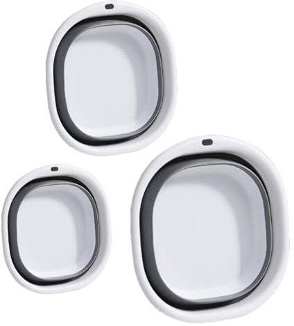 Lavabo plegable – Lavabo plegable que ahorra espacio, bañera portátil de camping, tina de lavado para lavar platos, camping, senderismo, pesca, juego de 3 tamaños diferentes