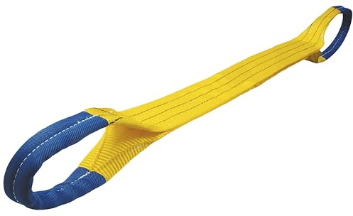 Schlaufen Hebeband Tragfähigkeit 3000 kg, gelb, Länge 4 m, für Kräne, Ketten und Werkstätten