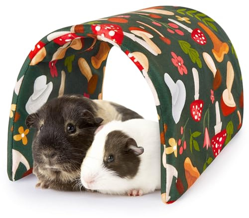 Hedgeink Tunnel pour Cochons d’Inde et Lapins – Cachette Pliable et Lavable pour Petits Animaux, Furets, Hamsters et Chinchillas – Jouet Douillet et Modulable en Maison ou Tapis