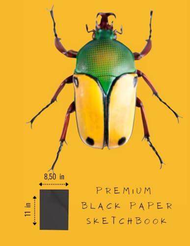 Black Paper Sketch Pad – 110 Sheets – Best for Metallic Pens, White Charcoal & Oil Pastels: Large 8.5x11” Artist Drawing Paper – Great for Hand Lettering & Calligraphy