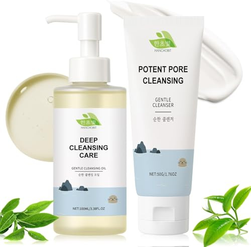 Set de Limpieza y Cuidado de la Piel Limpiador facial 50 g + Aceite limpiador 100 ml Foam Facial Cleanser Cleansing Oil para todo tipo de piel