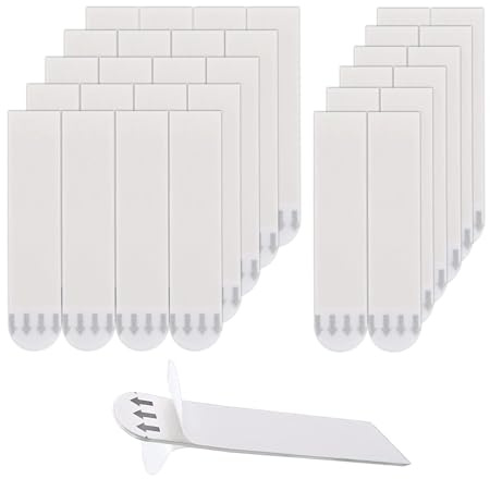 ZALAOR 36Pcs Wall Picture Frame Hanging Strips – Adhesive Heavy Duty Picture Hanging Strip – Sticky Fastening Photo Frame Stickers for Pictures Frames Mirrors Wall Hanger (White)