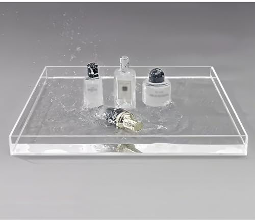 Plateau de Service en Acrylique, Plateau de Rangement en Acrylique Transparent for Accessoires de Photographie, réservoir d'eau Peu Profond, épaisseur 5 mm, Plusieurs Tailles(60x40x10cm)