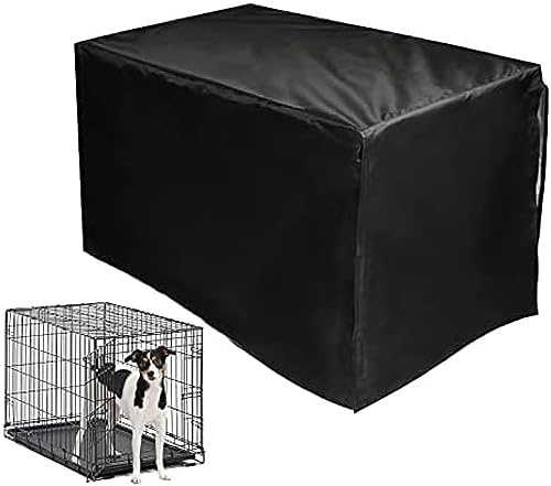 Hundekäfig-Abdeckung, schalldicht, belüftet, langlebig, Doppeltür, Polyester, Stoffabdeckung, Luftstrom, universelle Passform für Hundekäfige