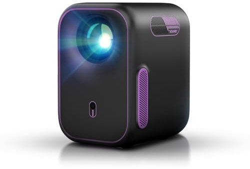 NothingProjector Google TV-projektor med WiFi-Bluetooth, 1080P Full Ultra HD 4K stödd, Smart Dolby-ljud för hemmabiofilm, utomhus bärbar mini HDMI NP One