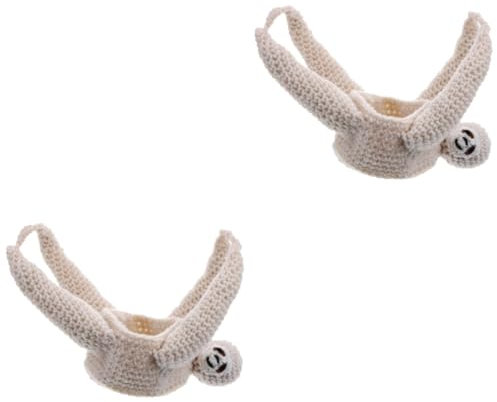 Toyvian 2pcs Minimalist Style Crochet Hanging Planter Air Plant Hanger for Home Decor
