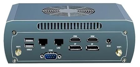 Mini Computer ,AMD Ryzen 7 8845HS Mini PC, 8C/16T up to 5.1GHz,DDR5 5600MHz, Dual M.2 NVMe, 4x 8K Output (2x HDMI 2.1 + 2x DP 2.1), 2x 2.5GbE, WiFi 6, Win 11 Pro,Barebone No RAM/Storage/System