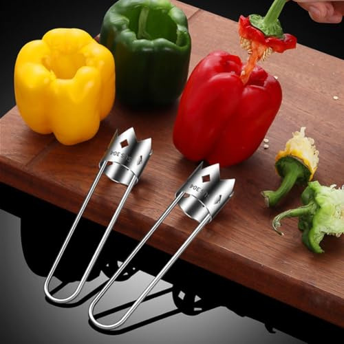 Fruit Corer Remover, Steel Easy Reverse Core Grain Remover, Pear Apples Corer Pitter, Kitchen House Tool, For Party, Family Dinner Creative Desserts(2pcs)