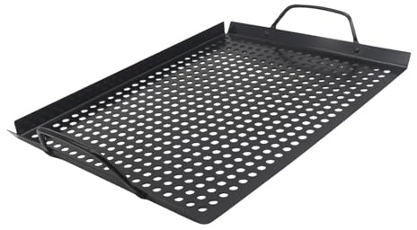 Plaque de barbecue avec trous pour ustensiles de cuisine en intérieur et extérieur 43,4 x 28,3 x 2,2 cm