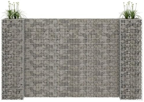 Gecheer H-Shaped Gabion Planter Steel Wire 260x40x150 cm Gabions Model145663