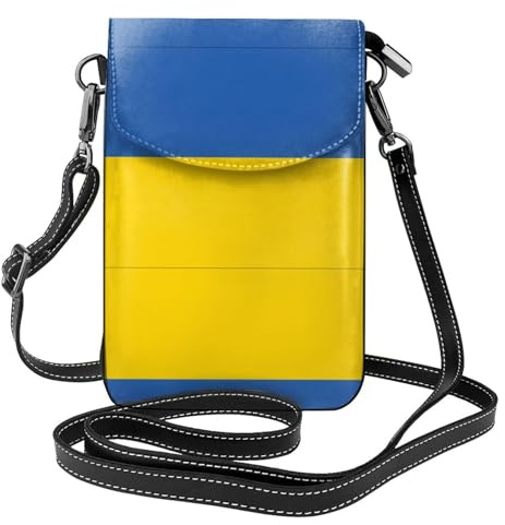 QAZWZML Cartera pequeña cruzada para teléfono con la bandera de Ucrania con tapa abatible, perfecta para ir de compras, viajes y uso diario.