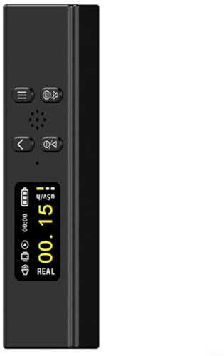 Entgoinggo Contatore Geiger, rilevatore di radiazioni nucleari con design compatto in ABS, ricaricabile di tipo C, misurazione accurata dei raggi X Beta Gamma (nero)