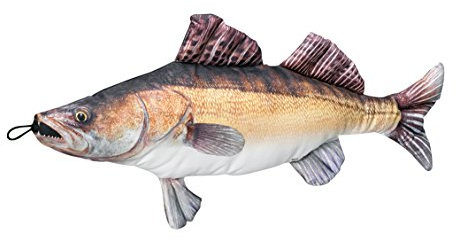 Fladen weiches Dekokissen in Fischform, Zander