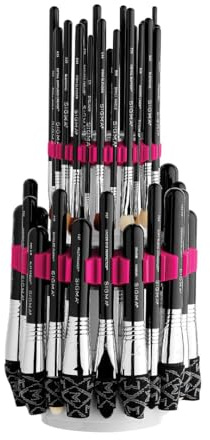 Sigma Beauty Dry'n Shape Tower - Face & Eye Makeup Brush Cleaning Tower - Holds Up to 44 Brushes - Dry and Shape Brushes After Cleaning to Restore Makeup Brushes