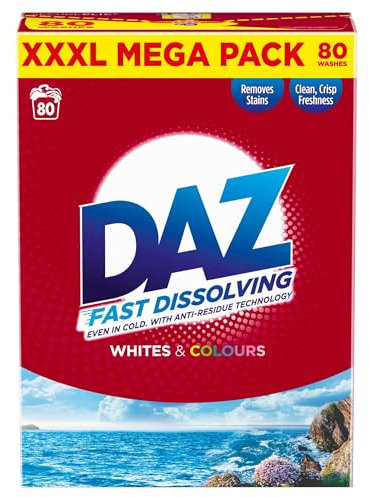 Daz Washing Powder for Whites & Colours 80 Washes 4kg