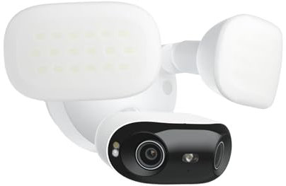 Reolink Outdoor WiFi Camera, Cámara panorámica de 180° con Reflector, Búsqueda de vídeos con IA Local, Detección Inteligente de Personas/vehículos/Animales, Audio bidireccional, Elite Floodlight WiFi