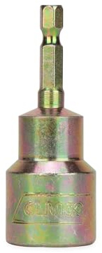 Camco RV Scissor Jack Drill Adapter Socket - Designed for 1/4-Inch Hex Quick Connect Chucks - Forged of Carbon Steel & Zinc Plated for Corrosion-Resistance (48865)