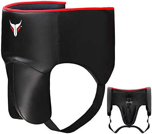 Mytra Fusion Groin Guard Conchiglia Boxe, conchiglia MMA, Muay Thai, Kickboxing e arti marziali Conchiglia Protettiva per allenamento, grappling, taekwondo e combattimento (Black, L/XL)