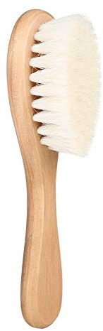Baby Kopfbürste, Kinder Weiche Natürliche Ziegenhaar Kamm Holzborsten Säuglingsmassage Peeling Tool Neugeborenen Dusche Registry Geschenk Für Cradle Cap