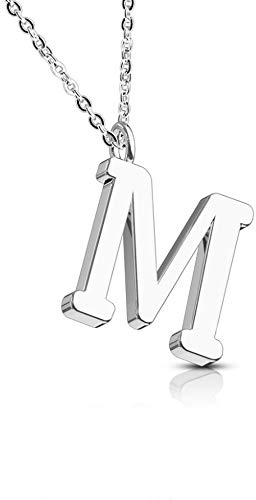 Treuheld® Silberne Kette mit Buchstabe | Alphabet | Edelstahl
