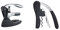 BarCraft Lever-Arm Corkscrew Gift Set, 1 Kit,Silver and Deluxe Corkscrew, Wine Bottle Opener with Built-in Foil Cutter, Black & Chrome