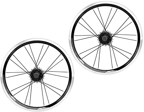 Scheibenbremse Laufradsatz, Fahrrad Felgenbremse Laufradsatz 5 Gang Vorne 2 Hinten 4 Lager Langlebig für Mountainbike Rennrad(Schwarz)