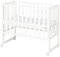 roba Cuna Colecho 45 x 90 cm Safe Asleep 3 en 1 - Altura Ajustable - Conjunto Completo con Cuna, Colchón, Barrera de Tela y Ruedas con Freno - Madera Blanca