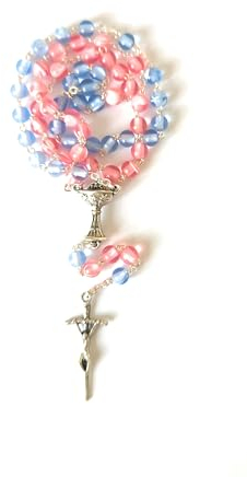 OVUNQUE PROTEGGIMI Chapelet pour le don des Fils. Couronne biblique pour le don des Fils. Couronne avec calice eucharistique., Verre, Verre