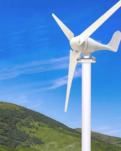 Wind Turbine Wind Generators for Home Use 200w, Permanent Magnet 12v Power Energy Kit with Charge Controller, Solar Windmill Tower Tube for Marine Rv