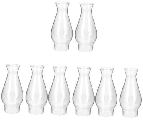 PRETYZOOM 4 Sätze Paraffin Lampenöl Laternen Im Freien Petroleumlichtabdeckung Fackel Lampenschirm Retro Lampignongs Outdoor Öllampenabdeckung Kerosinlampenkamin Glas Transparent 2 Stück * 4