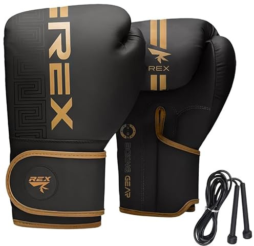 Boxing Gloves for Men & Women Professional Training & Sparring Gloves with Free Skipping Rope for Boxing, Kickboxing, Muay Thai MMA PU Leather Wrist Support Multiple Sizes