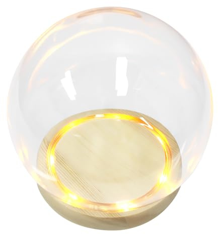 Homoyoyo Cloche Verre Transparent avec Socle Vitrine pour Figurines et Souvenirs Protection et Présentation Design Amovible Facile à Nettoyer Décoration Élégante pour Collection
