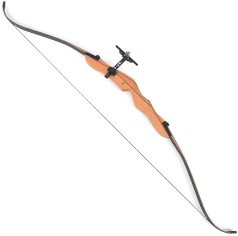 Homgoday Arco Ricurvo in Legno per Adulti, Lunghezza 68 Pollici, Peso di Trazione 30 lb, Colore Marrone Scuro (Frecce Non Incluse)