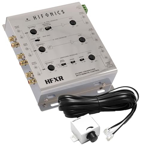Hifonics HFXR 2-Way/3-Way Active Crossover, Car Audio Crossover with Remote Bass Control