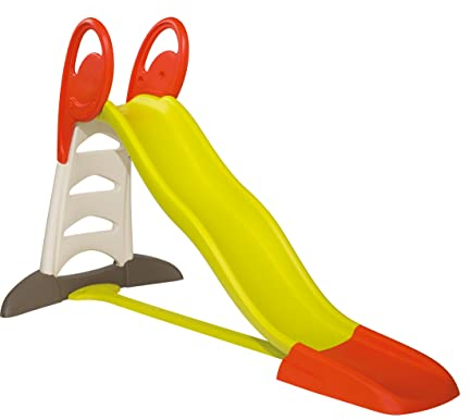 Smoby – XL Doppel-Wellen-Rutsche – Große Rutsche mit Wasseranschluss, 2,30 Meter lang, mit Rutschauslauf, Verstrebung, für Kinder ab 3 Jahren