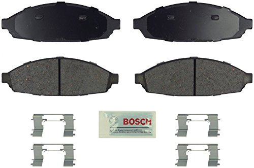 BOSCH BE931H Blue Ceramic Disc Brake Pad Set With Hardware - Compatible With Select Ford Crown Victoria; Lincoln Town Car; Mercury Grand Marquis, Marauder; FRONT