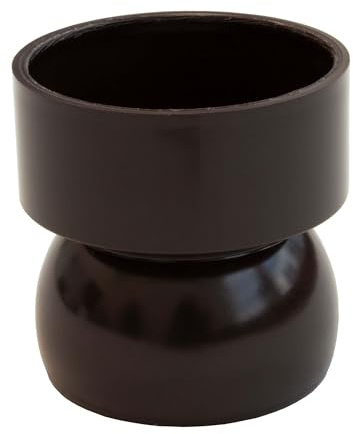 INEFA Bogenstück für Rohrbogen DN50 / 50mm Dunkelbraun PVC | Rohrverbinder aus Kunststoff, Dachrinnenzubehör, einfache Steckmontage, Made in Germany