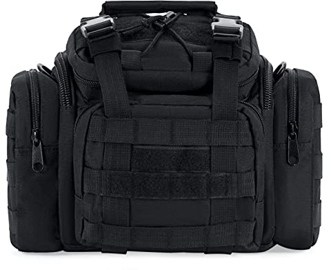 Dr.Fish Carp Sea Fishing Tackle Bag Case Sack Carryall Waist Shoulder Waterproof Black